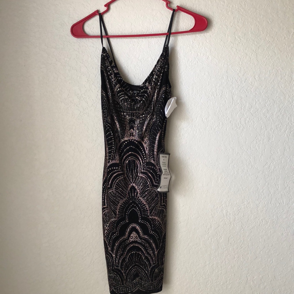 Black And Rose Gold Bodycon